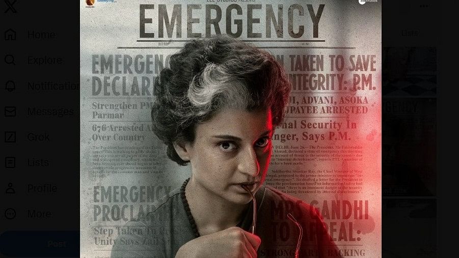 <div class="paragraphs"><p>Poster for Kangana Ranaut's new movie 'Emergency'.</p></div>